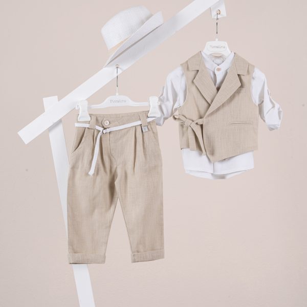 Πακέτο βάπτισης για αγόρι Piccolino Fabio beige
