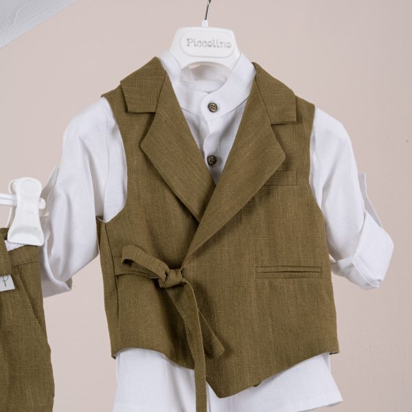 Κοστούμι  Piccolino Fabio σε χρώμα Golden Olive