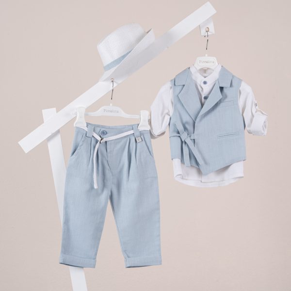 Πακέτο βάπτισης για αγόρι Piccolino Fabio light blue