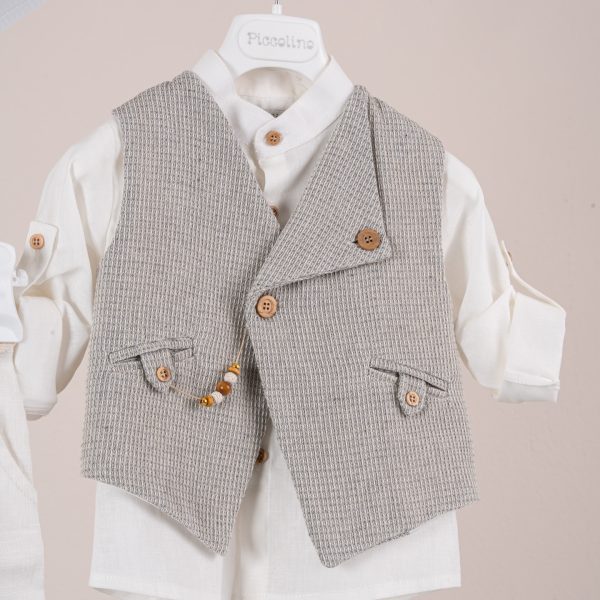 Κοστούμι  Piccolino Emilio σε χρώμα Ivory