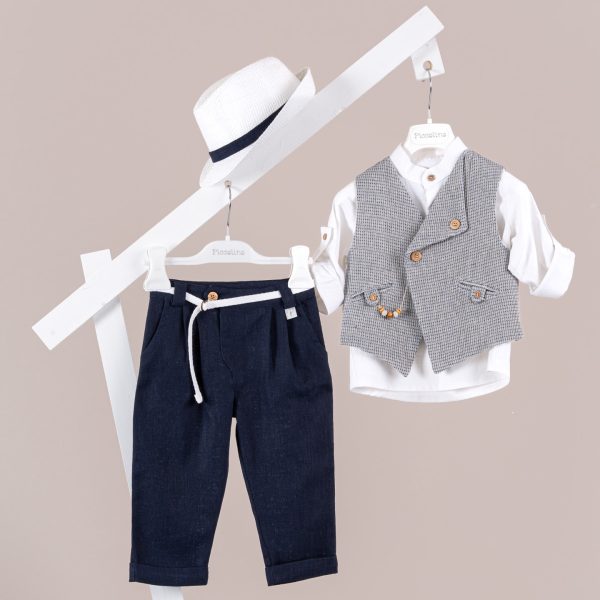Πακέτο βάπτισης για αγόρι Piccolino Emilio navy