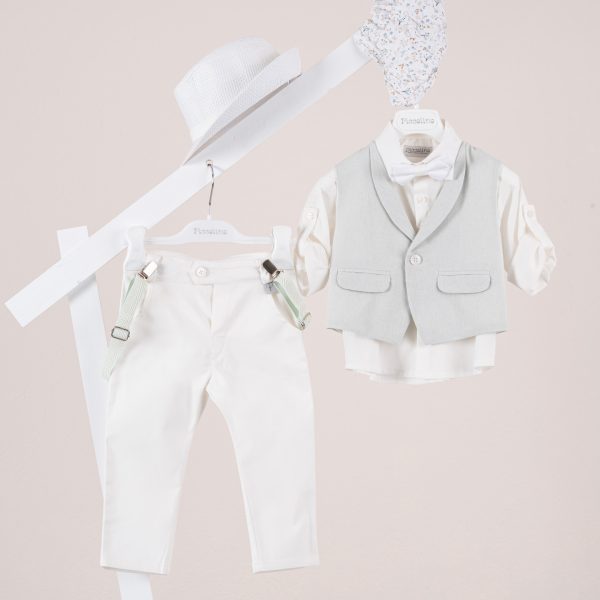 Πακέτο βάπτισης για αγόρι Piccolino Nico ivory