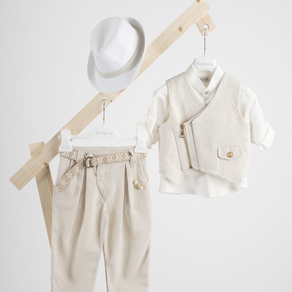 Βαπτιστικό κοστούμι Piccolino Furilo σε χρώμα Beige