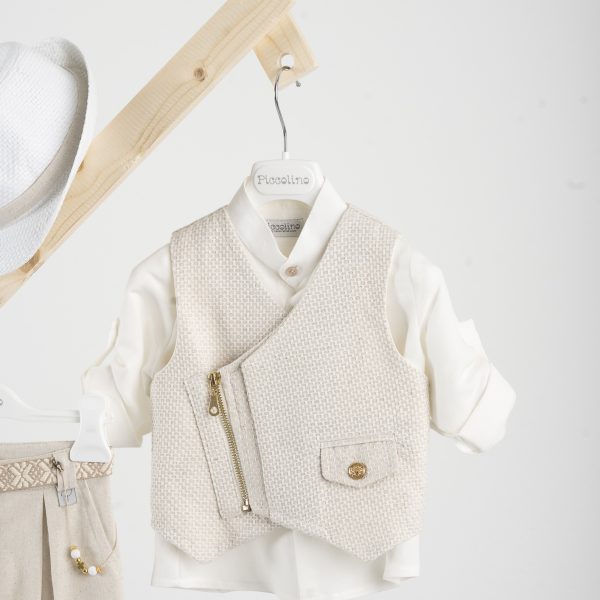 Βαπτιστικό κοστούμι Piccolino Furilo σε χρώμα Beige