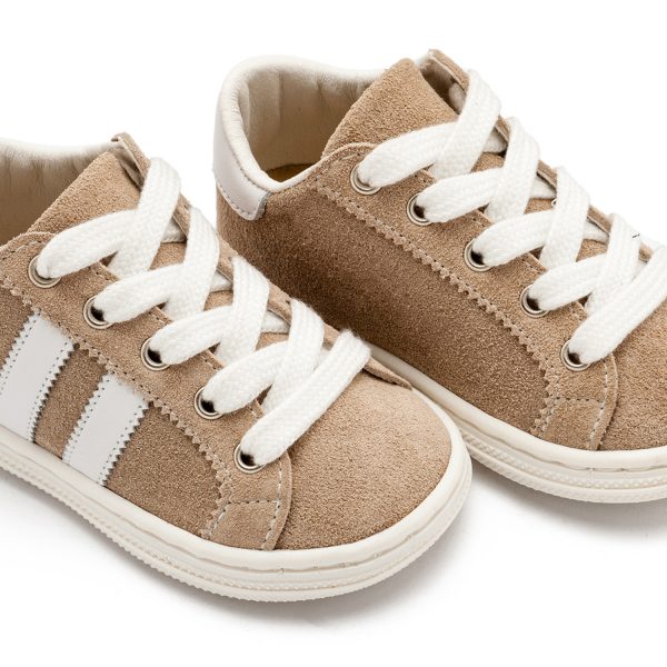 Δίχρωμα Καστόρινα Δετά Σνίκερς σε Μπεζ Λευκό Χρώμα