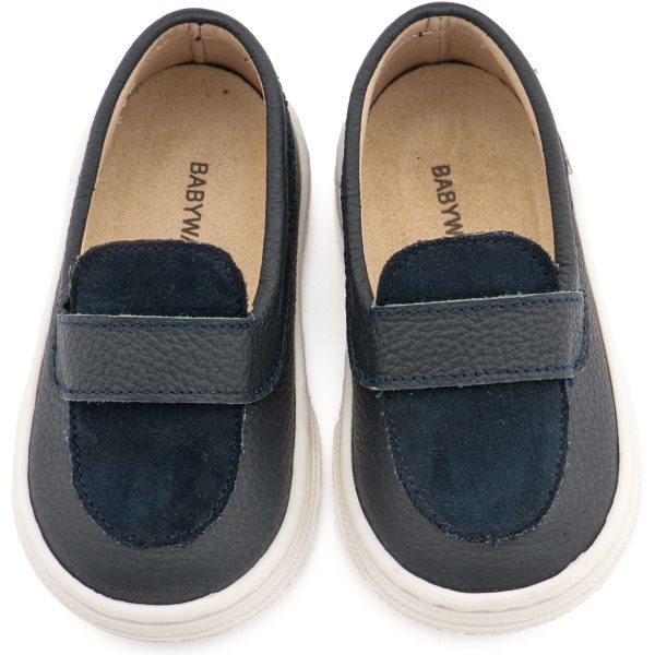 Δερμάτινο Loafers σε  Μπλε Χρώμα