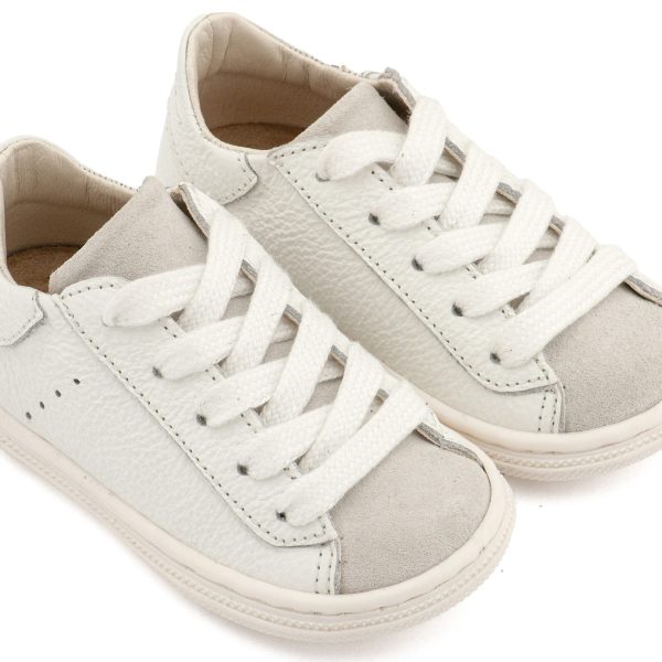 Δερμάτινα Δετά Σνίκερς σε Λευκό Χρώμα