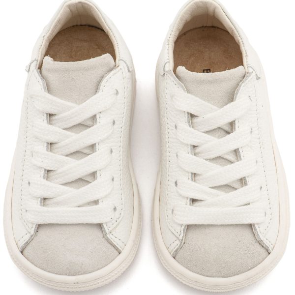 Δερμάτινα Δετά Σνίκερς σε Λευκό Χρώμα