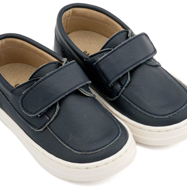 Δερμάτινο Μοκασίνι Μονή Μπαρέτα Χρατς από Δέρμα Νάπα σε Μπλε Χρώμα