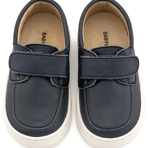 Δερμάτινο Μοκασίνι Μονή Μπαρέτα Χρατς από Δέρμα Νάπα σε Μπλε Χρώμα