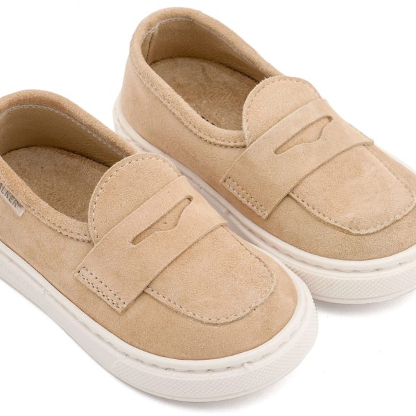 Καστόρινο Loafer από Δέρμα Suede σε Μπεζ Χρώμα