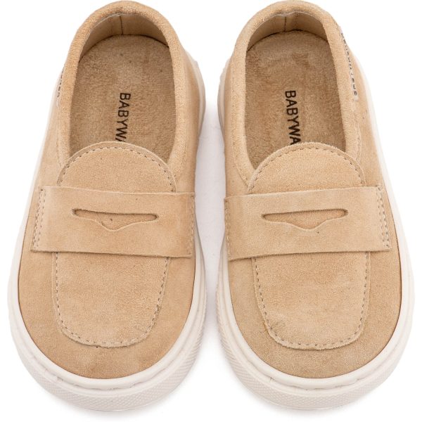 Καστόρινο Loafer από Δέρμα Suede σε Μπεζ Χρώμα