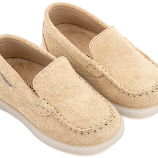 Καστόρινα Loafer Ιστιοπλοϊας από Δέρμα  Suede σε Μπεζ  Χρώμα