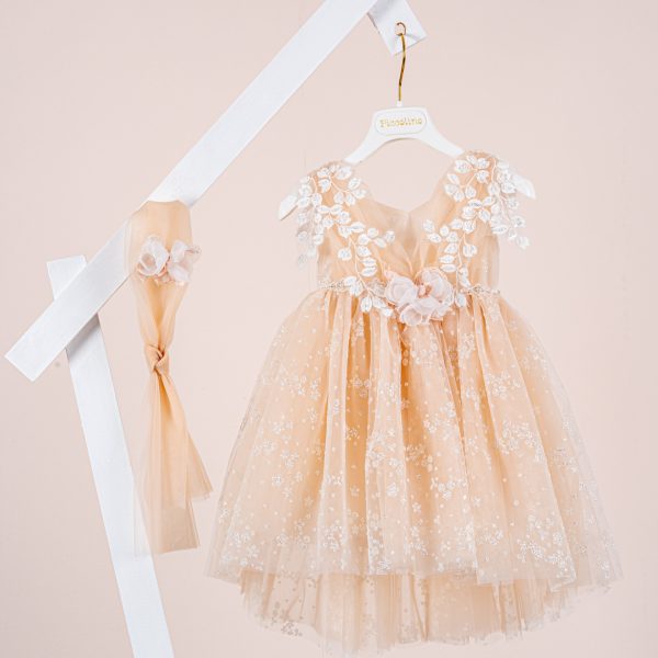 Βαπτιστικό φόρεμα Piccolino Filomena Salmon
