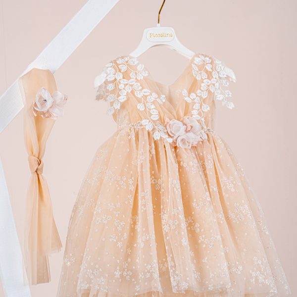 Βαπτιστικό φόρεμα Piccolino Filomena Salmon
