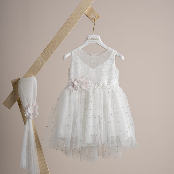 Πακέτο βάπτισης για κορίτσι Piccolino Salina ivory με τσάντα καπιτονέ ivory