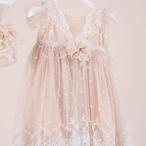 Βαπτιστικό φόρεμα Piccolino Monroe Powder