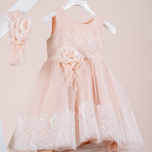 Βαπτιστικό φόρεμα Piccolino Marcella Peach