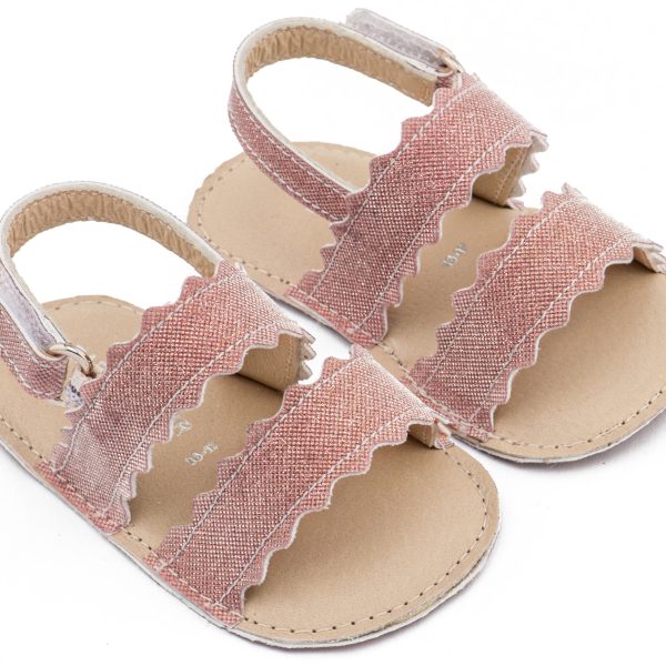 Υφασμάτινο Πέδιλο με Κουλεδάκι σε Ροζ Χρώμα