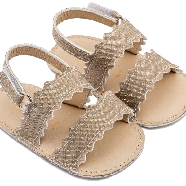 Υφασμάτινο Πέδιλο με Κουλεδάκι σε Πλατίνα Χρώμα