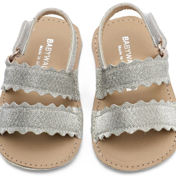 Υφασμάτινο Πέδιλο με Κουλεδάκι σε Ασημί Χρώμα