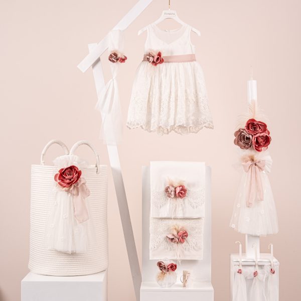 Πακέτο βάπτισης για κορίτσι Piccolino Alessia ivory