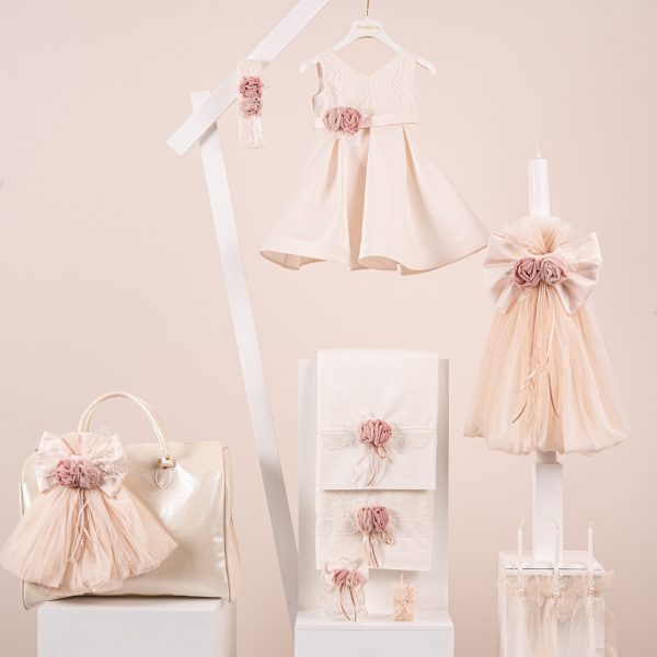 Πακέτο βάπτισης για κορίτσι Piccolino Carolina champagne