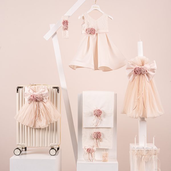 Πακέτο βάπτισης για κορίτσι Piccolino Carolina champagne