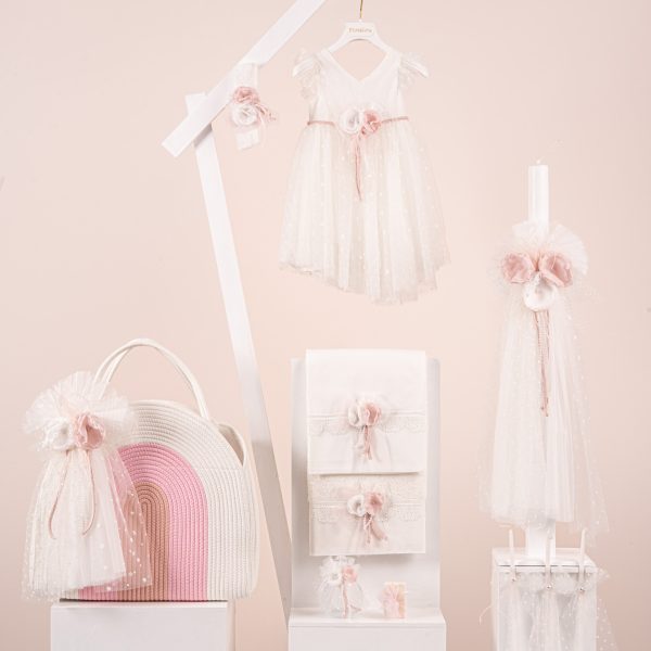 Πακέτο βάπτισης για κορίτσι Piccolino Ines ivory