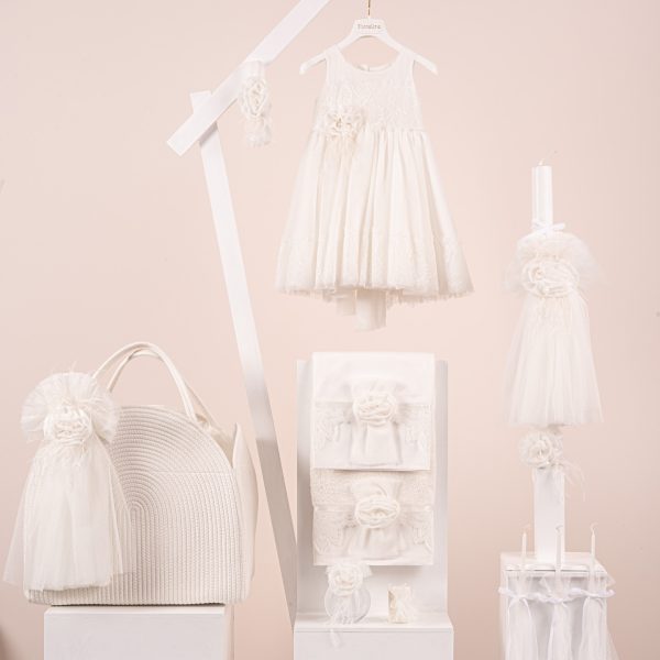 Πακέτο βάπτισης για κορίτσι Piccolino Marcella ivory