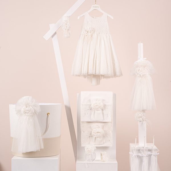Πακέτο βάπτισης για κορίτσι Piccolino Marcella ivory