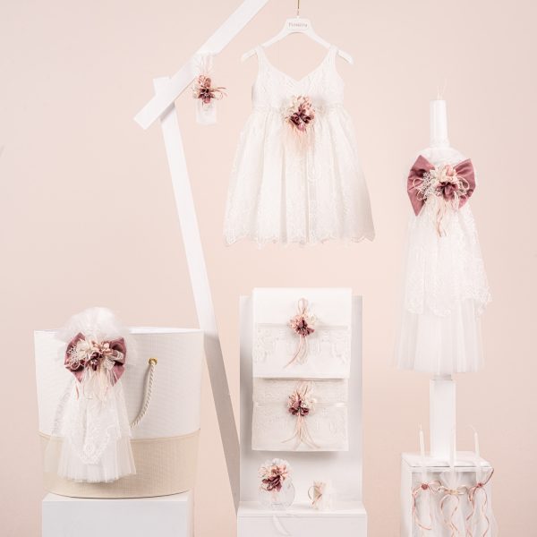 Πακέτο βάπτισης για κορίτσι Piccolino Valentina ivory