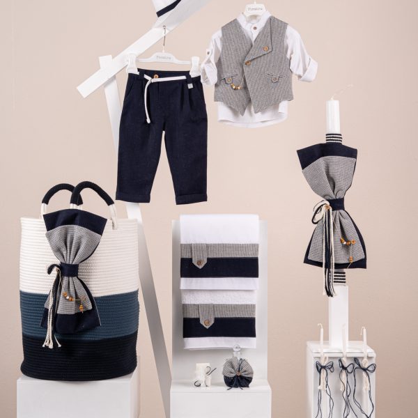 Πακέτο βάπτισης για αγόρι Piccolino Emilio navy