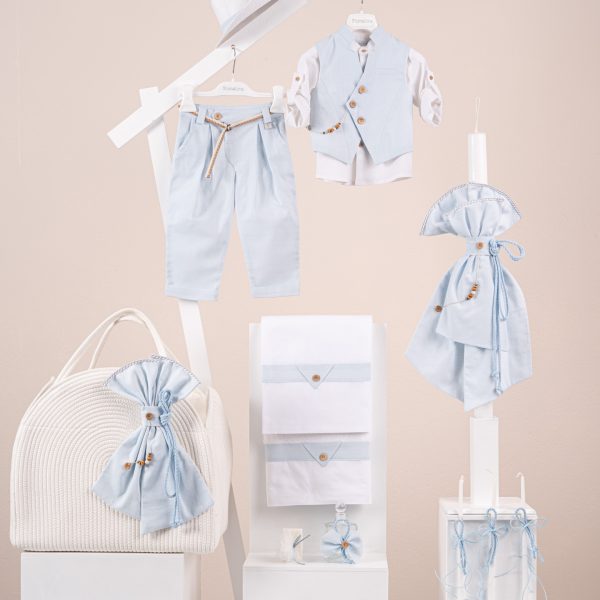 Πακέτο βάπτισης για αγόρι Piccolino Enrique ciele