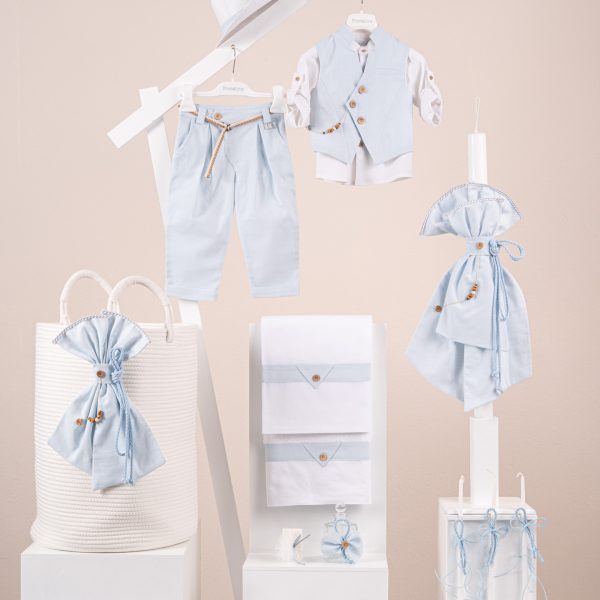 Πακέτο βάπτισης για αγόρι Piccolino Enrique ciele