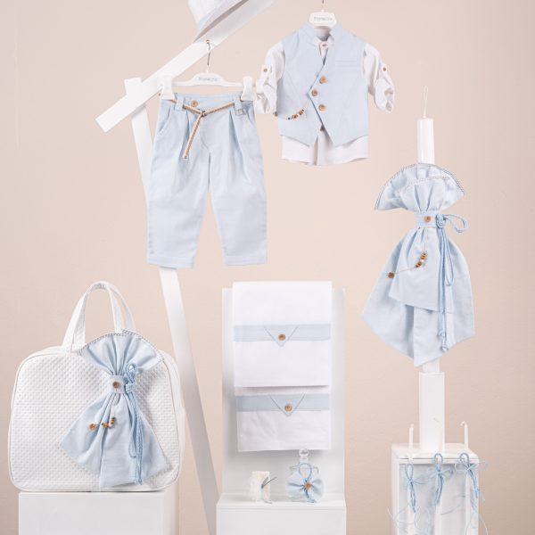 Πακέτο βάπτισης για αγόρι Piccolino Enrique ciele