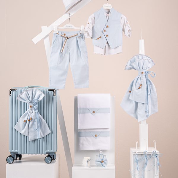 Πακέτο βάπτισης για αγόρι Piccolino Enrique ciele