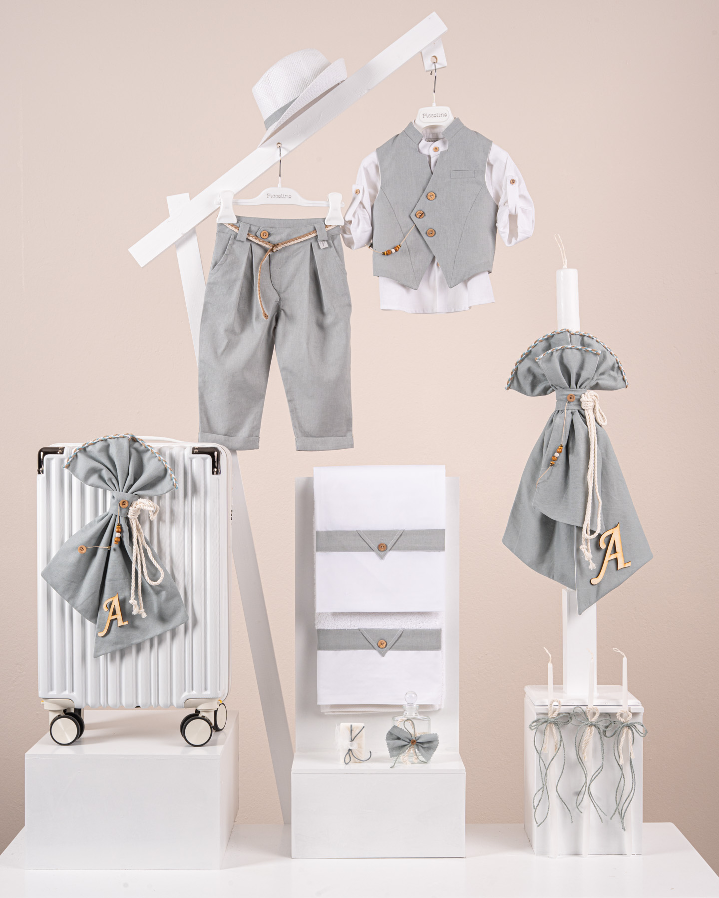 Πακέτο βάπτισης για αγόρι Piccolino Enrique teal Πακέτο βάπτισης για αγόρι Piccolino Enrique teal