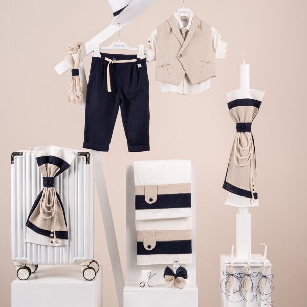 Πακέτο βάπτισης για αγόρι Piccolino Enzo navy