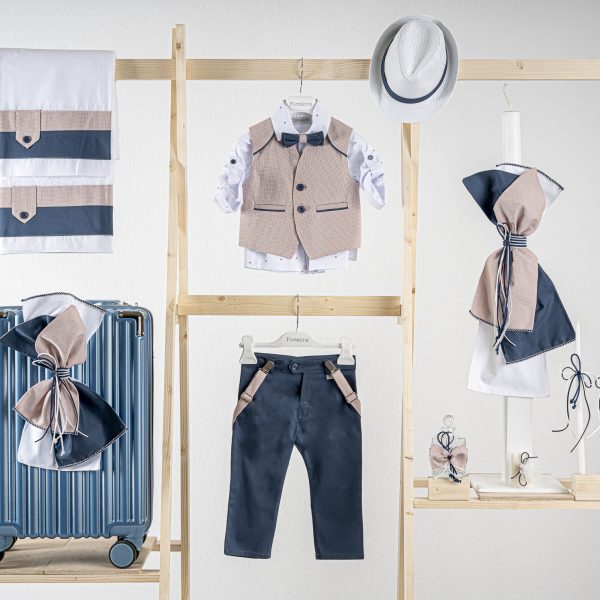 Πακέτο βάπτισης για αγόρι Piccolino Francisco cobalt