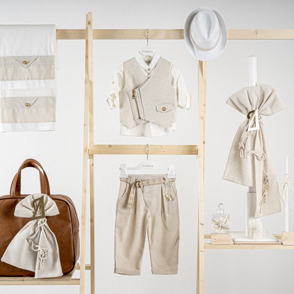 Πακέτο βάπτισης για αγόρι Piccolino Furilo beige