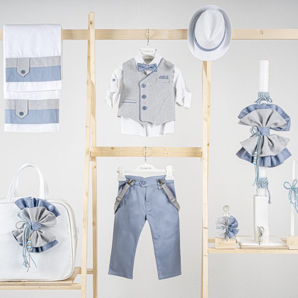 Πακέτο βάπτισης για αγόρι Piccolino Gustavo light blue