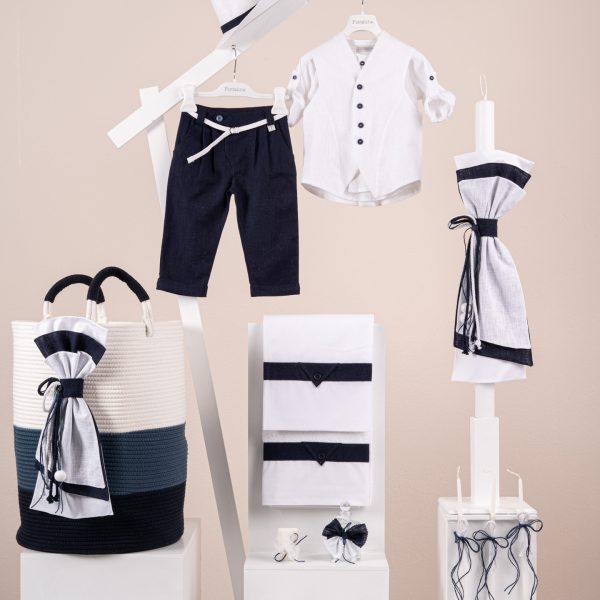 Πακέτο βάπτισης για αγόρι Piccolino Hector navy