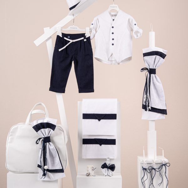 Πακέτο βάπτισης για αγόρι Piccolino Hector navy