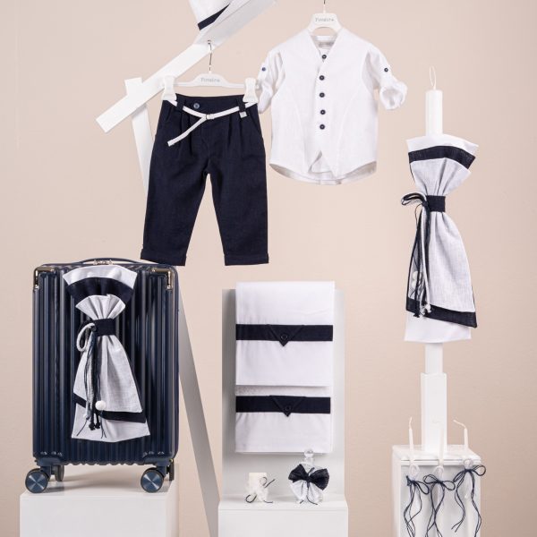 Πακέτο βάπτισης για αγόρι Piccolino Hector navy