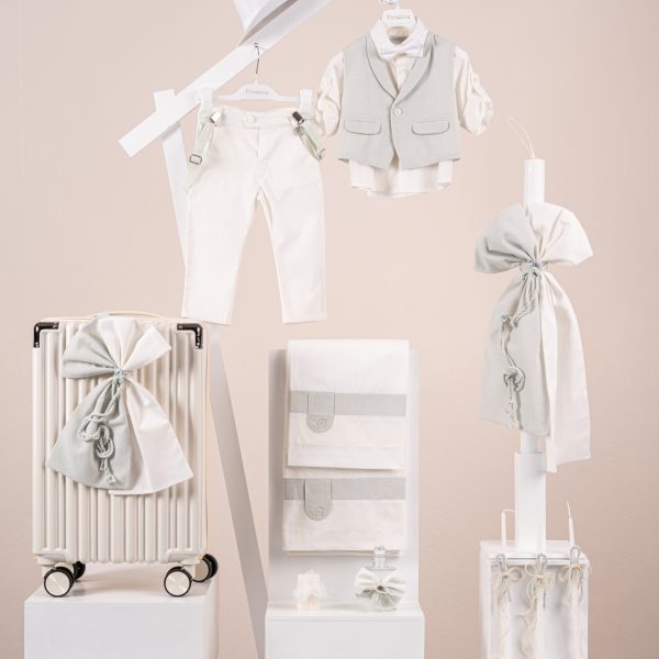 Πακέτο βάπτισης για αγόρι Piccolino Nico ivory