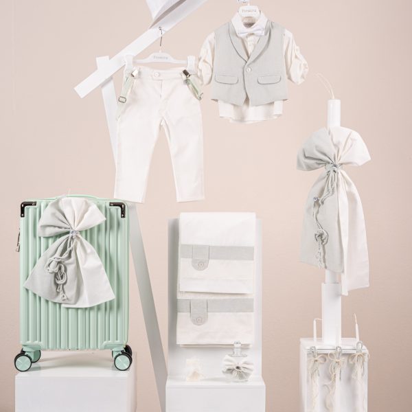 Πακέτο βάπτισης για αγόρι Piccolino Nico ivory