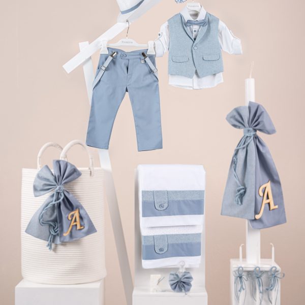 Πακέτο βάπτισης για αγόρι Piccolino Nico light blue