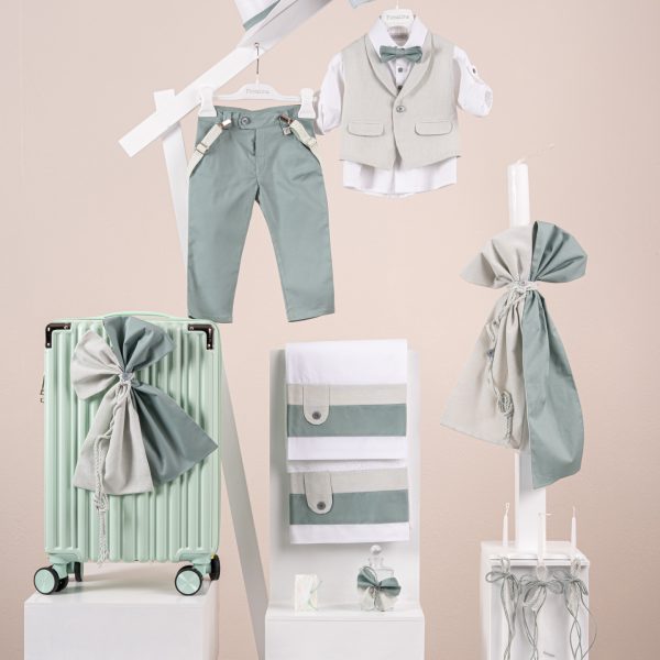 Πακέτο βάπτισης για αγόρι Piccolino Nico mint