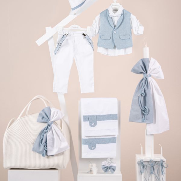 Πακέτο βάπτισης για αγόρι Piccolino Nico white